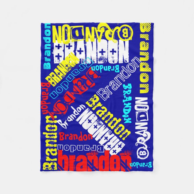 Cudda Warm ull Personlig Namn Blankett Fleecefilt (Framsidan)