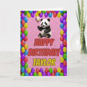 Cudde Cute Panda Bear Hälsning Grattis på födelsed Kort
