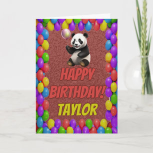 Cudde Cute Panda Bear Hälsning Grattis på födelsed Kort