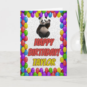 Cudde Cute Panda Bear Hälsning Grattis på födelsed Kort