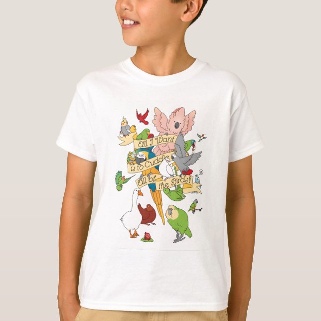 Cuddle all fågel t shirt (Framsida)
