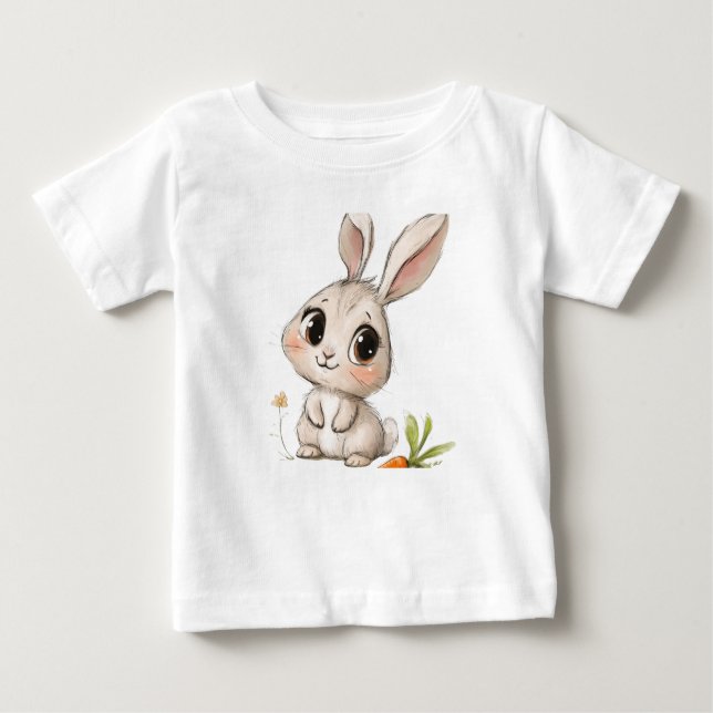 Cuddle Bunny Baby T-Shirt (Framsida)