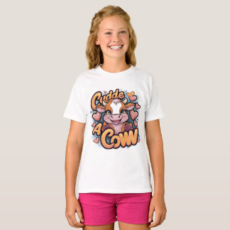 Cuddle Cow Tee: Mysigt och uttjänt djurdesign T Shirt