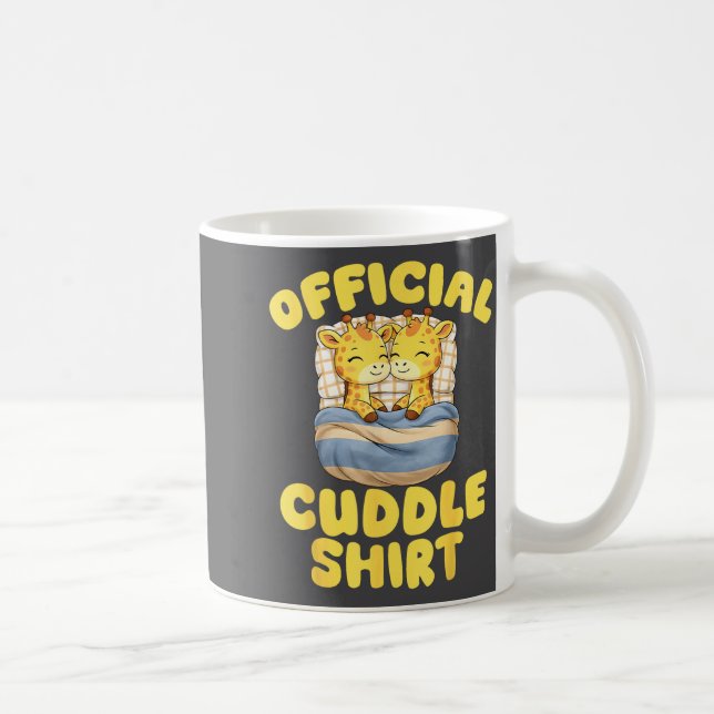 Cuddle Cute Giraffes Couple Valentine's Day  Kaffemugg (Höger)
