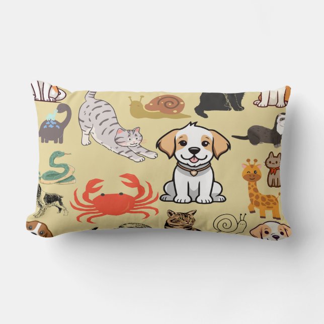 Cuddle från Animal Kingdom: Critter Crew Lumbar Pi Lumbarkudde (Framsida)