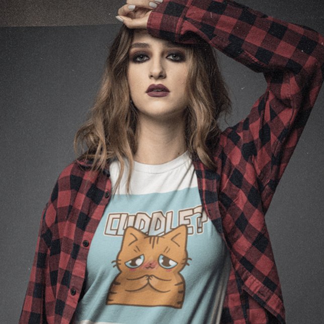 CUDDLE GINGER CAT FUNNY CUTE T-SHIRTS (Skapare uppladdad)