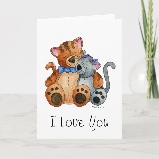 Cuddle Kattunge Card Kort (Framsida)