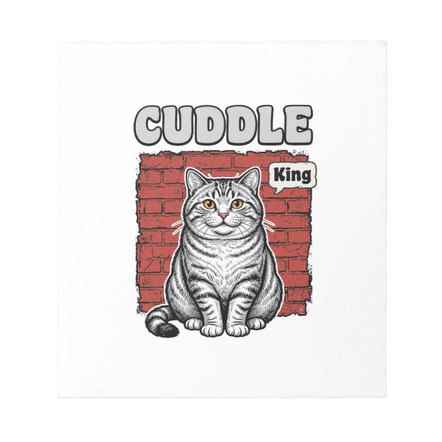 Cuddle King Vintage Katt Tröja Design_1 Anteckningsblock (Framsida)