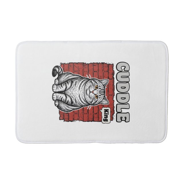 Cuddle King Vintage Katt Tröja Design_1 Badrumsmatta (Framsidan)