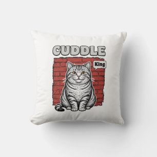 Cuddle King Vintage Katt Tröja Design_1 Kudde