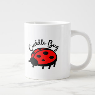 Cuddle Kryp Ladybug Cute och Mysigt design Jumbo Mugg