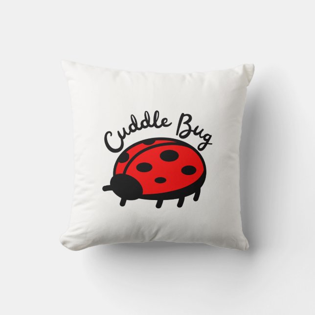 Cuddle Kryp Ladybug | Cute och Mysigt design Kudde (Framsida)