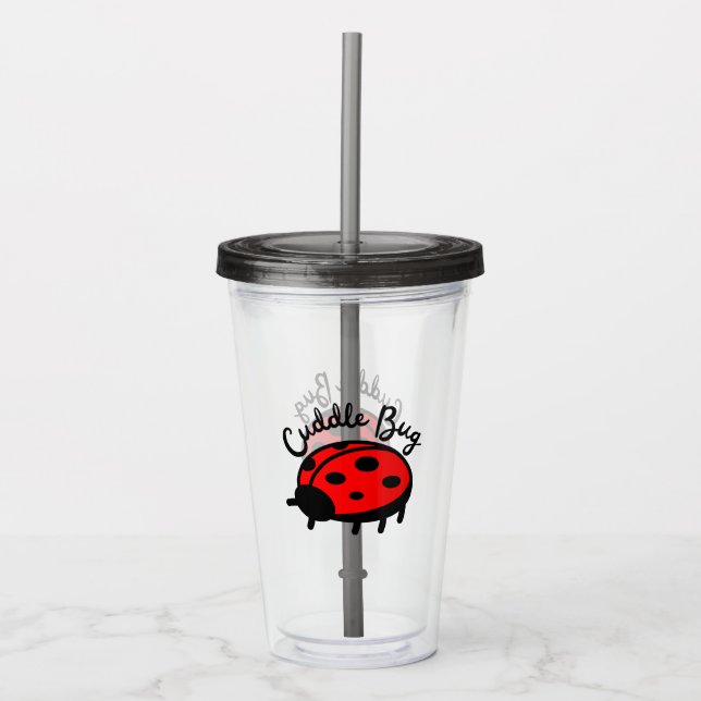 Cuddle Kryp Ladybug | Cute och Mysigt design Take Away Mugg (Framsida)