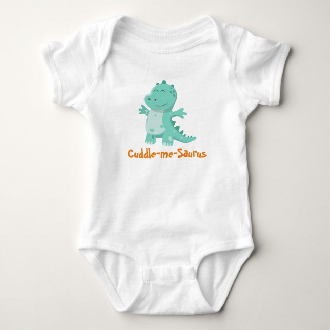 Cuddle-Me-Saurus: Krambar Dino Glädje T Shirt (Framsida)