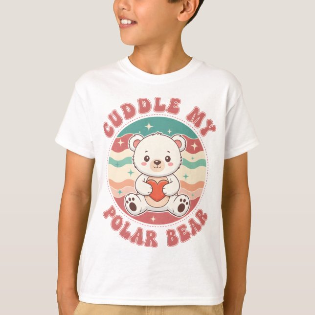 Cuddle My Polar Bear T Shirt (Framsida)