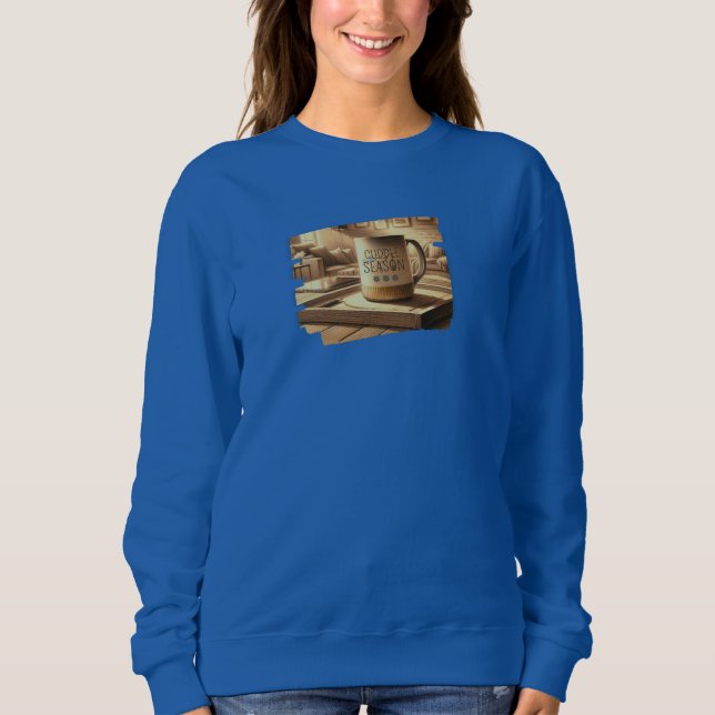 Cuddle Season Sweatshirt med Kaffe Mugg T Shirt (Framsida)