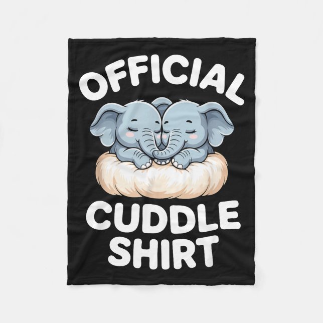 Cuddle Shirt Cute Baby Elephant Snuggle  Fleecefilt (Framsidan)