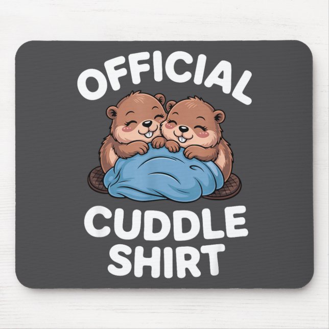 Cuddle Shirt Cute Beavers Snuggling  Musmatta (Framsidan)