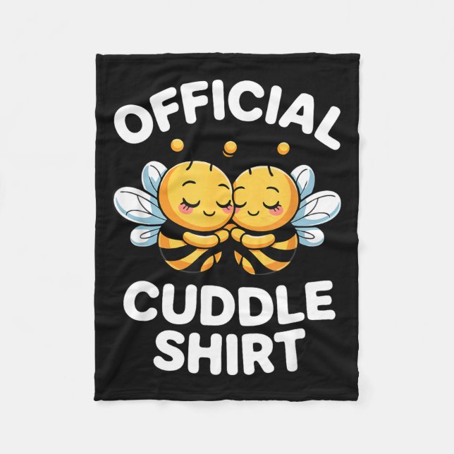 Cuddle Shirt Cute Bees Funny Cozy Couple  Fleecefilt (Framsidan)