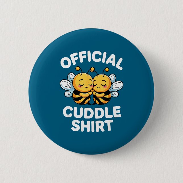 Cuddle Shirt Cute Bees Funny Cozy Couple  Knapp (Framsida)