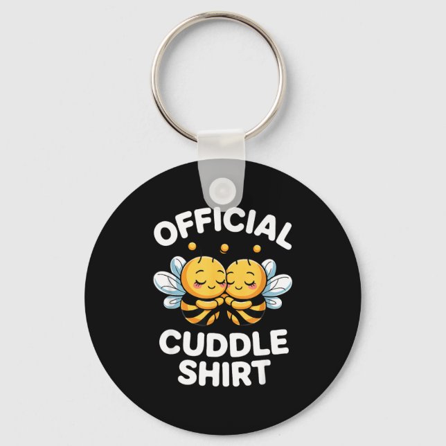 Cuddle Shirt Cute Bees Funny Cozy Couple  Nyckelring (Framsida)