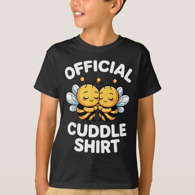 Cuddle Shirt Cute Bees Funny Cozy Couple  T Shirt (Framsida)
