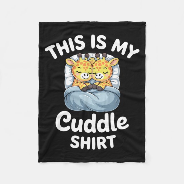 Cuddle Shirt Cute Giraffes Funny Cozy  Fleecefilt (Framsidan)