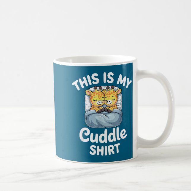 Cuddle Shirt Cute Giraffes Funny Cozy  Kaffemugg (Höger)