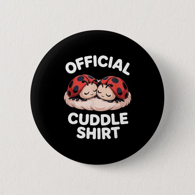 Cuddle Shirt Cute Ladybug Couple Cozy  Knapp (Framsida)