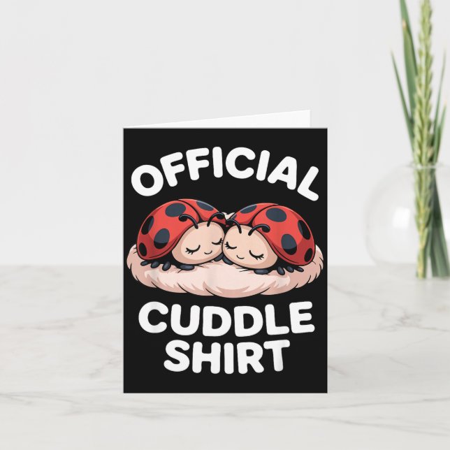 Cuddle Shirt Cute Ladybug Couple Cozy  Kort (Framsida)
