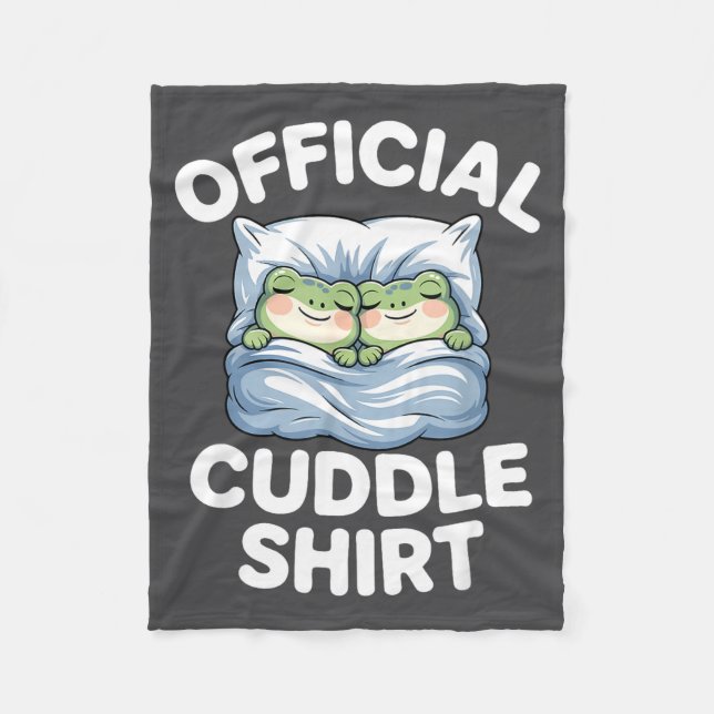 Cuddle Shirt Funny Cute Frogs Cozy  Fleecefilt (Framsidan)