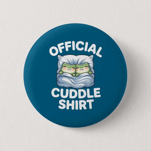 Cuddle Shirt Funny Cute Frogs Cozy  Knapp (Framsida)