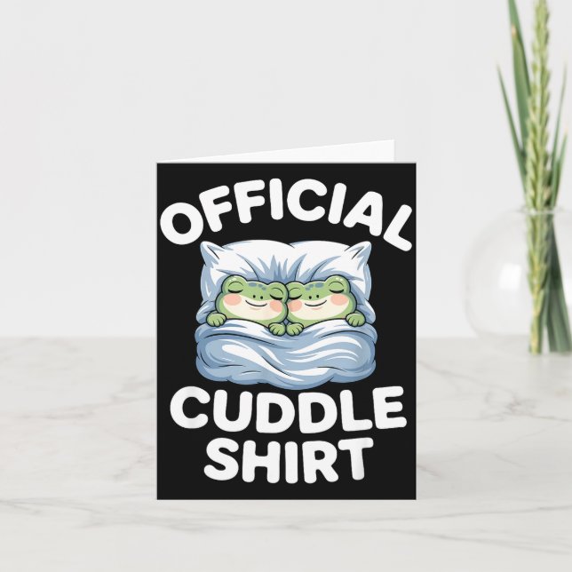Cuddle Shirt Funny Cute Frogs Cozy  Kort (Framsida)