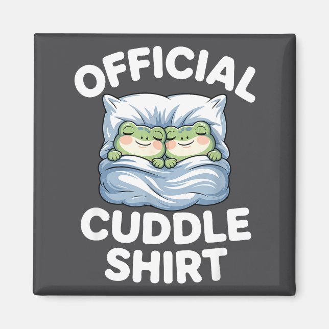 Cuddle Shirt Funny Cute Frogs Cozy  Magnet (Framsidan)