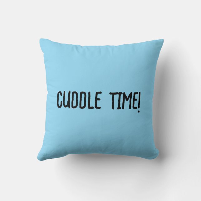 Cuddle Time! Cute Cartoon Teddy Bear Throw Pillow  Kudde (Baksida)