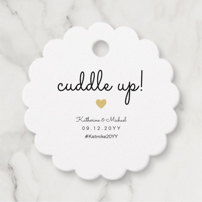 Cuddle Up Winter Wedasjolles Blanket eller Shawl Gåvor Etiketter (Framsida)