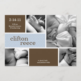 Cuddlebug Birth Notification (Rosa eller Blue) Meddelande