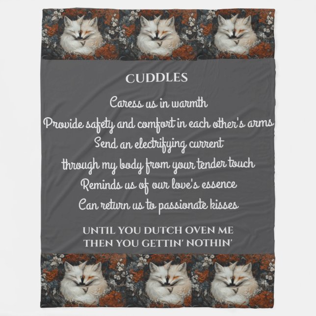 Cuddles Dikt Fleecefilt (Framsidan)