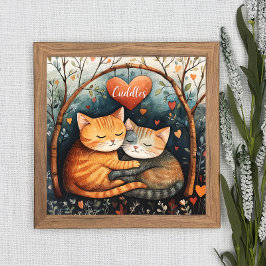 Cuddles Snuggles och Kattunge Kärlek Poster väggko