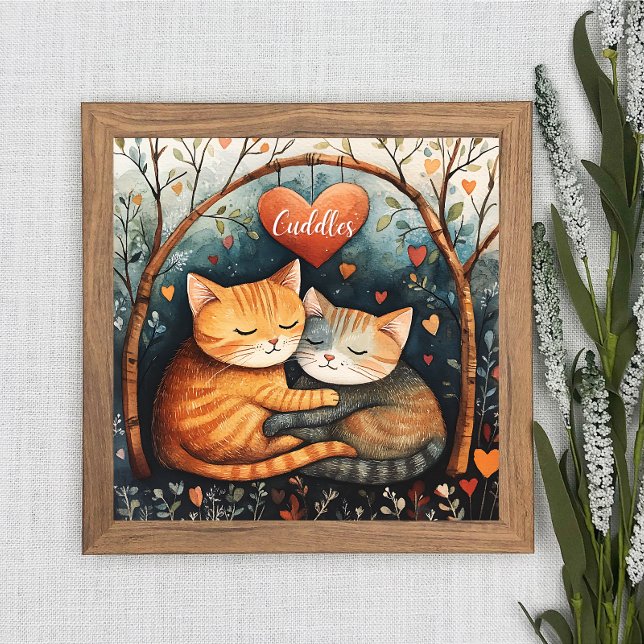 Cuddles Snuggles och Kattunge Kärlek Poster väggko (Skapare uppladdad)