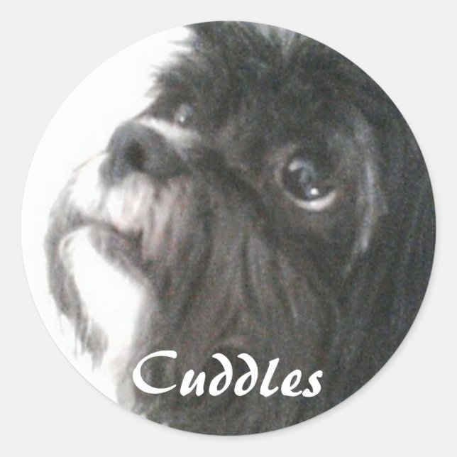Cuddles Sticker Runt Klistermärke (Framsida)