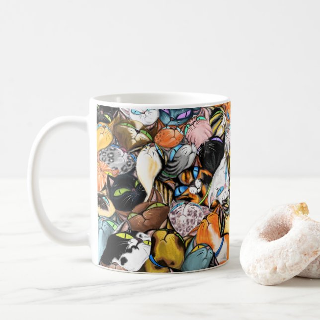 Cuddling Cats Mugg (Med munk)