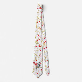 Cuddling Chickadees Romantik Neck Tie Slips