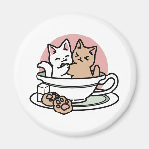 Cuddling Kattunge i en Kopp - Aktiv tid Magnet
