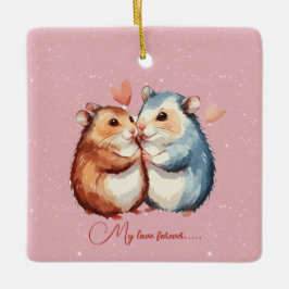 Cuddling Mice par Valentine Julgransprydnad Keramik