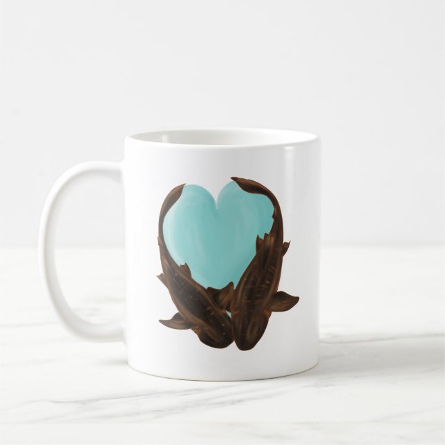 Cuddling Nurse Sharks Kaffemugg (Vänster)