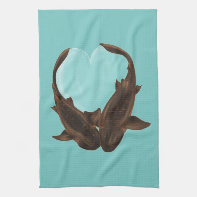 Cuddling Nurse Sharks Kökshandduk (Vertikal)