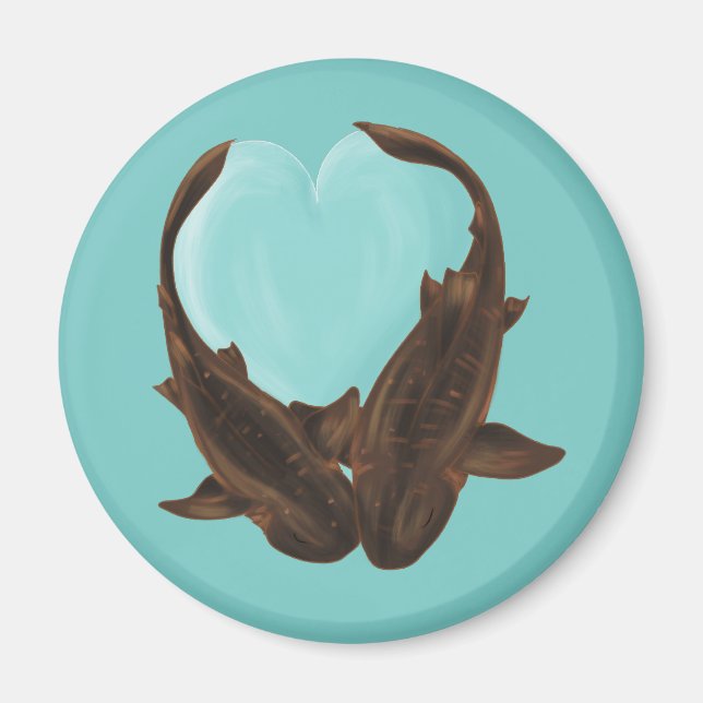 Cuddling Nurse Sharks Magnet (Framsidan)