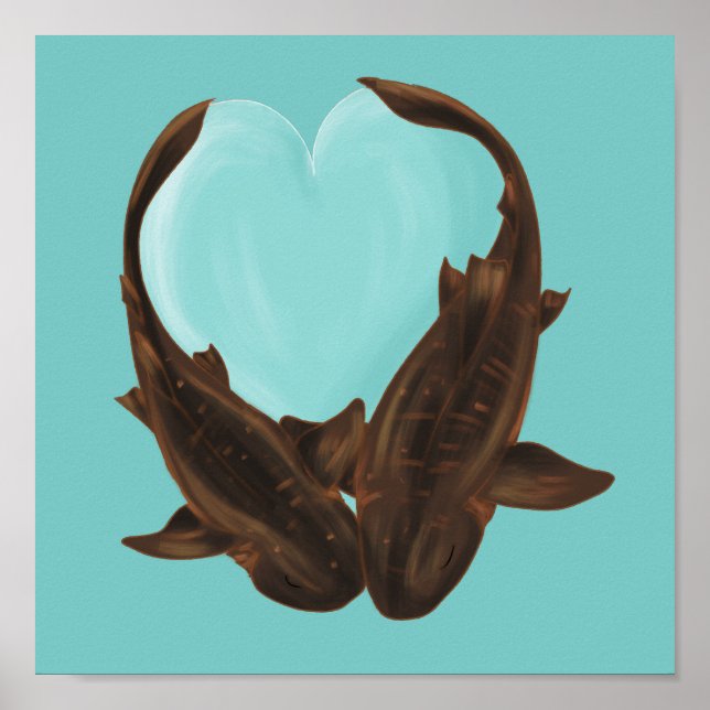 Cuddling Nurse Sharks Poster (Framsidan)