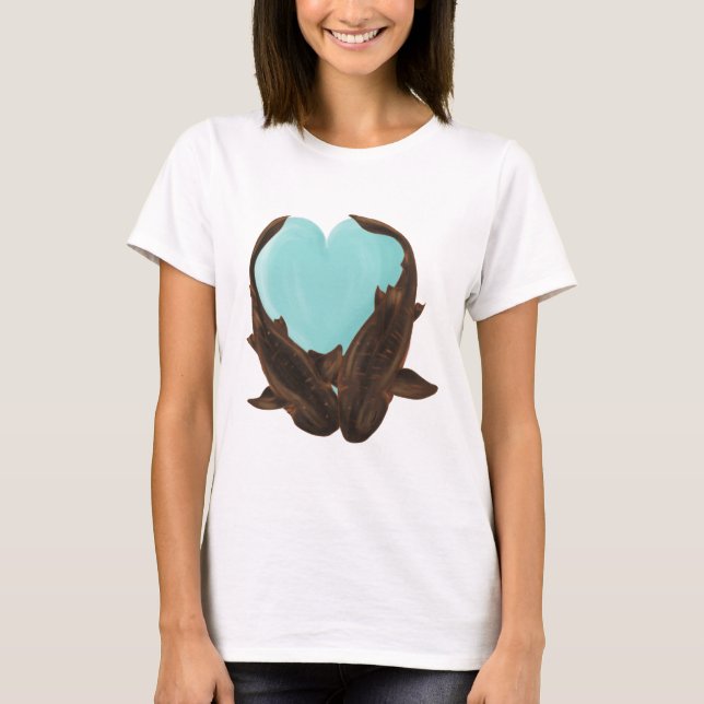 Cuddling Nurse Sharks T Shirt (Framsida)